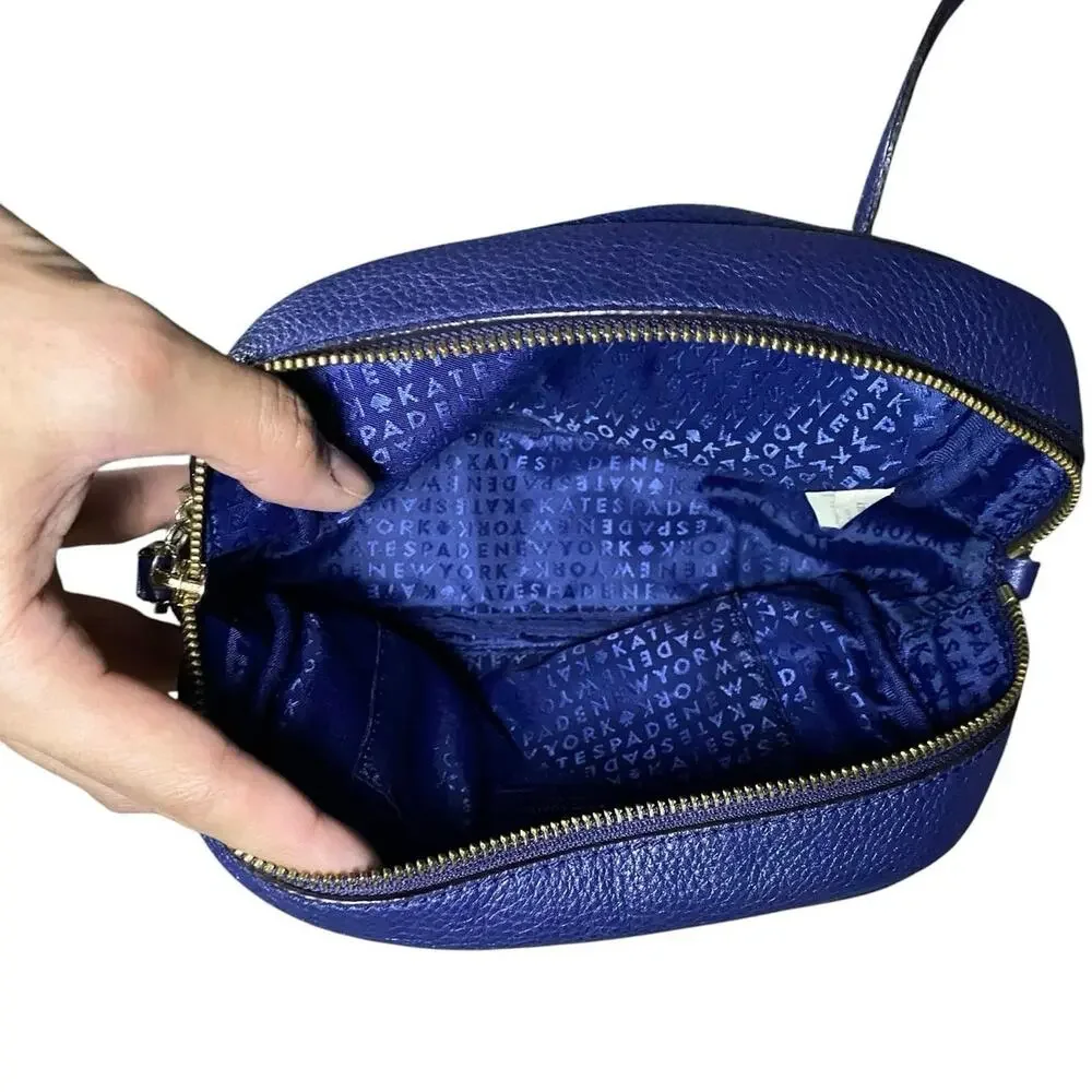 Kate Spade True Navy Pebbled Leather Shoulder Bag